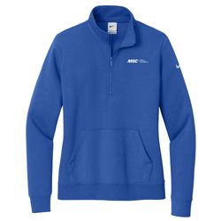 Image of Nike Women's Club Fleece Sleeve Swoosh 1/2-Zip