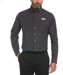 Image of Men's Perry Ellis Stretch Dress Shirts - Charcoal