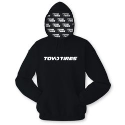 Image of Pullover Hoodie w/ Toyo Tires Lining - Black
