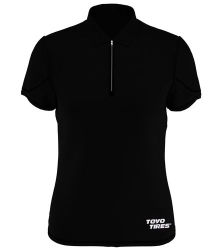 Ladies Tulip Sleeve Polo (Black) image thumbnail