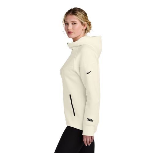 Ladies Nike Tech Fleece Hoodie - Ivory image thumbnail
