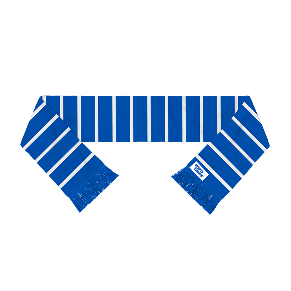 Striped Knit Scarf - Blue primary image