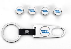 Image of Tire Valve Cap w/Wrench Keychain