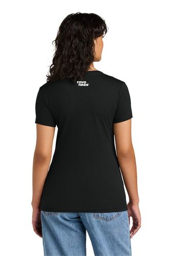 Womens V-Neck Tee- Black image thumbnail