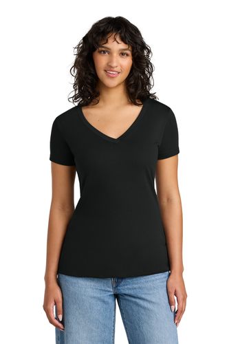 Womens V-Neck Tee- Black image thumbnail