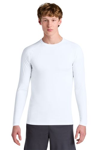 Compression Long Sleeve Tee - White image thumbnail