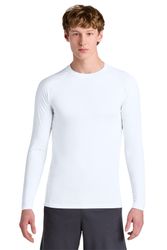 Image of Compression Long Sleeve Tee - White