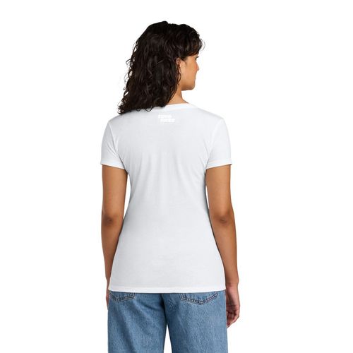 Womens V-Neck Tee- White  image thumbnail