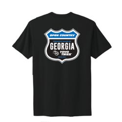 Image of Georgia Made Shield Cotton Tee- Black 