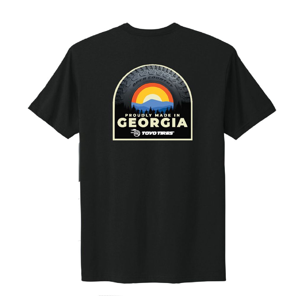 Georgia Made Tire Cotton Tee- Black  primary image