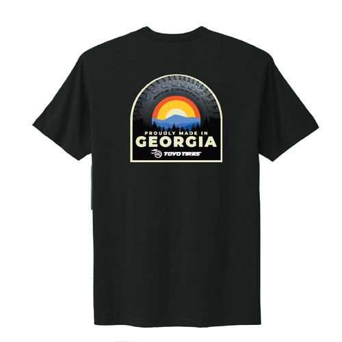 Georgia Made Tire Cotton Tee- Black  image thumbnail