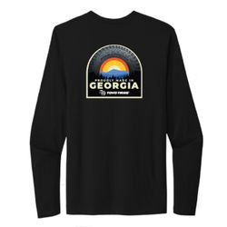 Image of Georgia Made Tire Cotton Long Sleeve Tee - Black