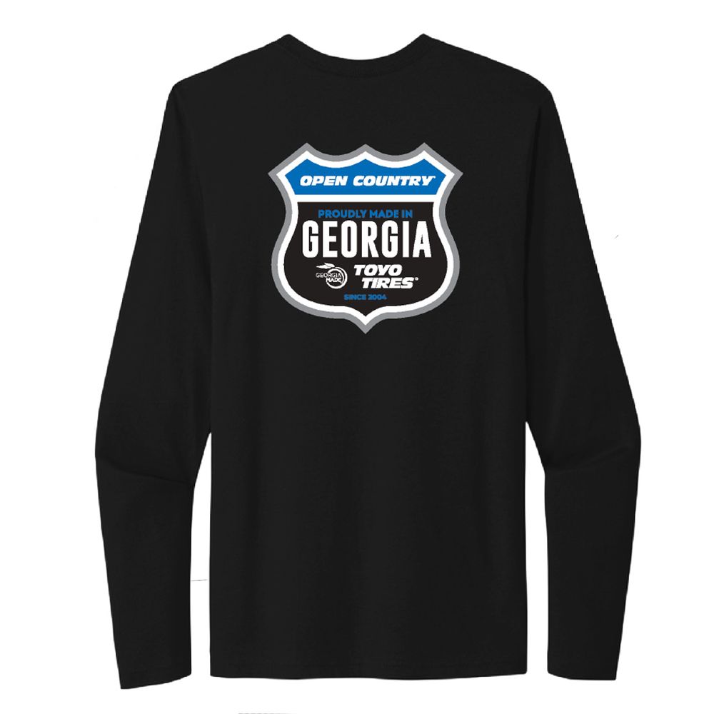 Georgia Made Shield Cotton Long Sleeve Tee- Black primary image