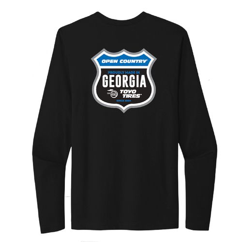 Georgia Made Shield Cotton Long Sleeve Tee- Black image thumbnail