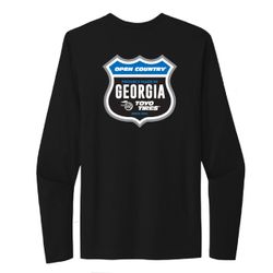Image of Georgia Made Shield Cotton Long Sleeve Tee- Black