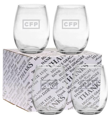 4-Piece Stemless Wine Glass Set image thumbnail