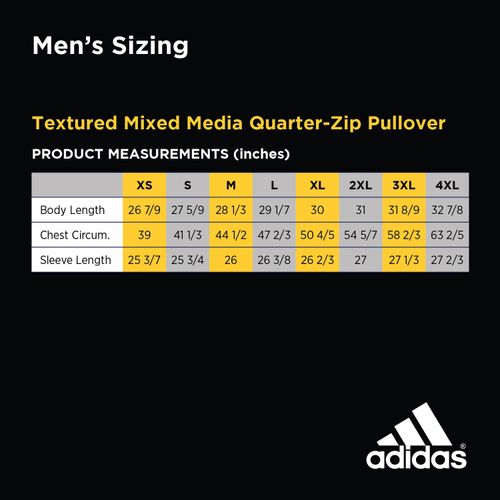 Adidas Men's Textured Mixed Media Sweater image thumbnail