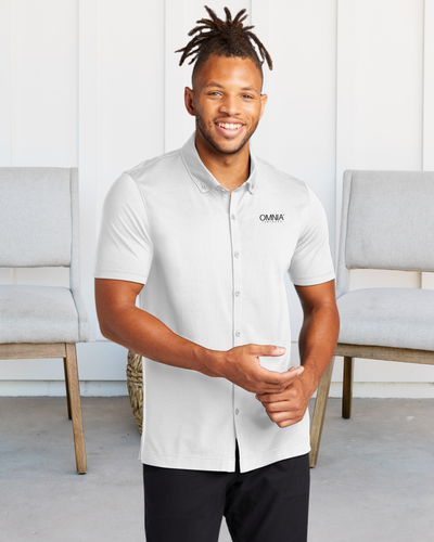 Mercer + Mettle Stretch Plque Full Button Polo image thumbnail