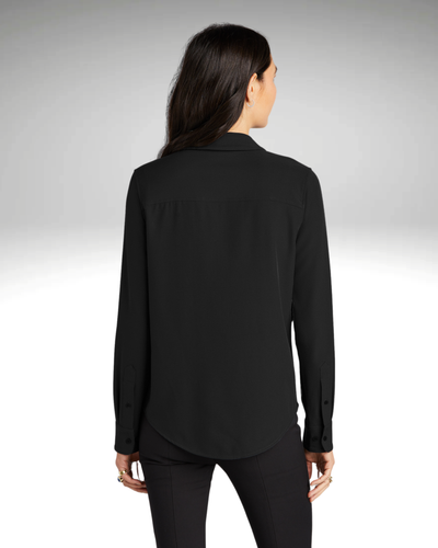 Mercer + Mettle Women's Stretch Crepe Long Sleeve Camp Blouse image thumbnail
