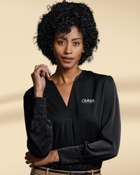 Image of Brooks Brothers Open Neck Satin Blouse