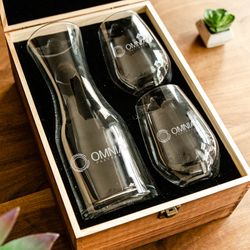 Image of Swanky Badger Wine Decanter and Wine Glasses