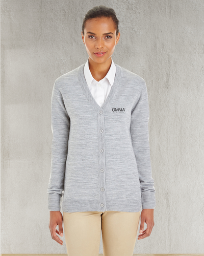 Harriton Ladies' Pilbloc™ V-Neck Button Cardigan Sweater image thumbnail