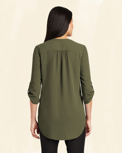 Port Authority Women's 3/4-Sleeve Tunic Blouse image thumbnail
