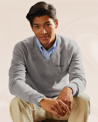 Image of Brooks Brothers Cotton Stretch V-Neck Sweater