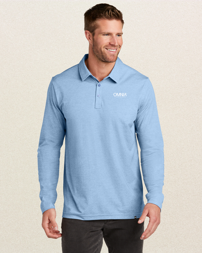 TravisMathew Oceanside Heather Long Sleeve Polo image thumbnail
