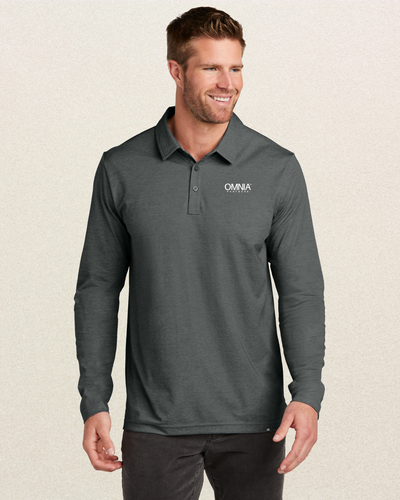 TravisMathew Oceanside Heather Long Sleeve Polo image thumbnail