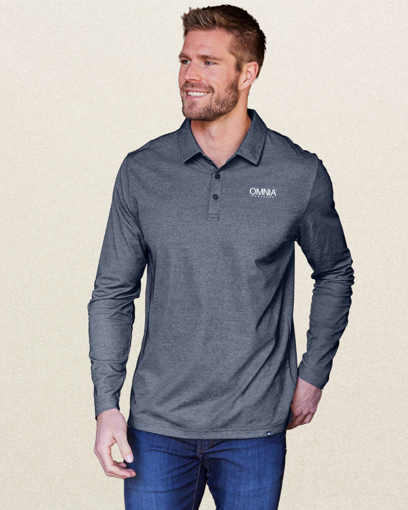 TravisMathew Oceanside Heather Long Sleeve Polo primary image