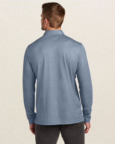 TravisMathew Oceanside Heather Long Sleeve Polo image thumbnail