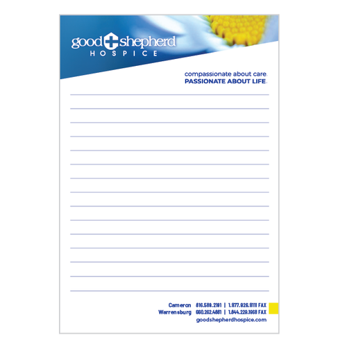 4" x 6" Post-it Custom Printed Notes (25 sheets per pad) - Standard Logo image thumbnail