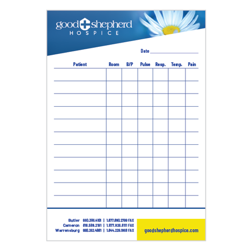 4" x 6" Post-it Custom Printed Notes (25 sheets per pad) - Vital Signs image thumbnail