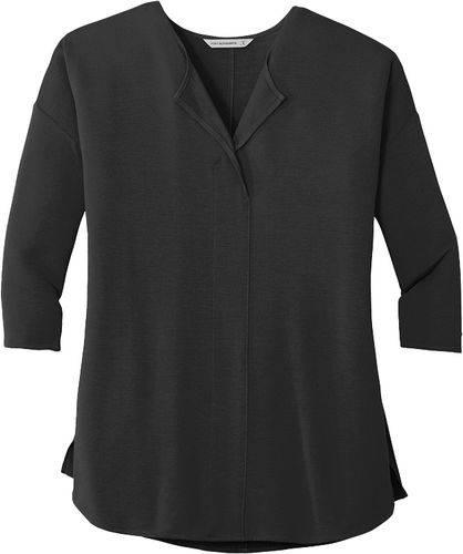 Port Authority® Ladies Concept 3/4-Sleeve Soft Split Neck Top image thumbnail