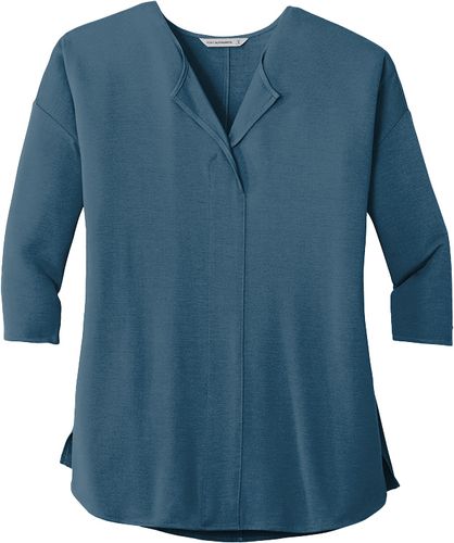 Port Authority® Ladies Concept 3/4-Sleeve Soft Split Neck Top image thumbnail
