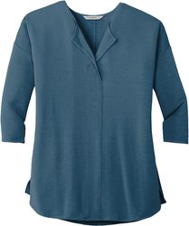 Image of Port Authority® Ladies Concept 3/4-Sleeve Soft Split Neck Top
