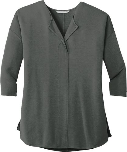 Port Authority® Ladies Concept 3/4-Sleeve Soft Split Neck Top image thumbnail