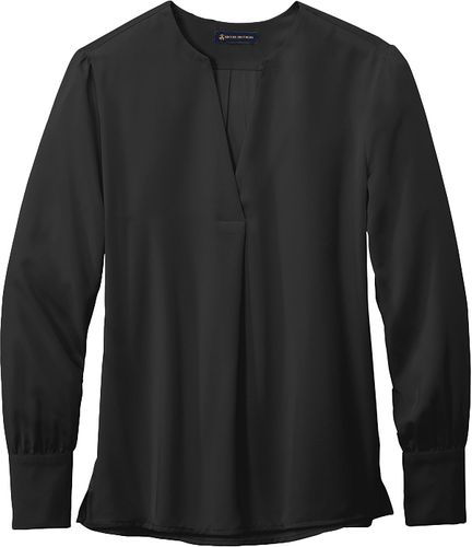 Brooks Brothers® Women’s Open-Neck Satin Blouse image thumbnail