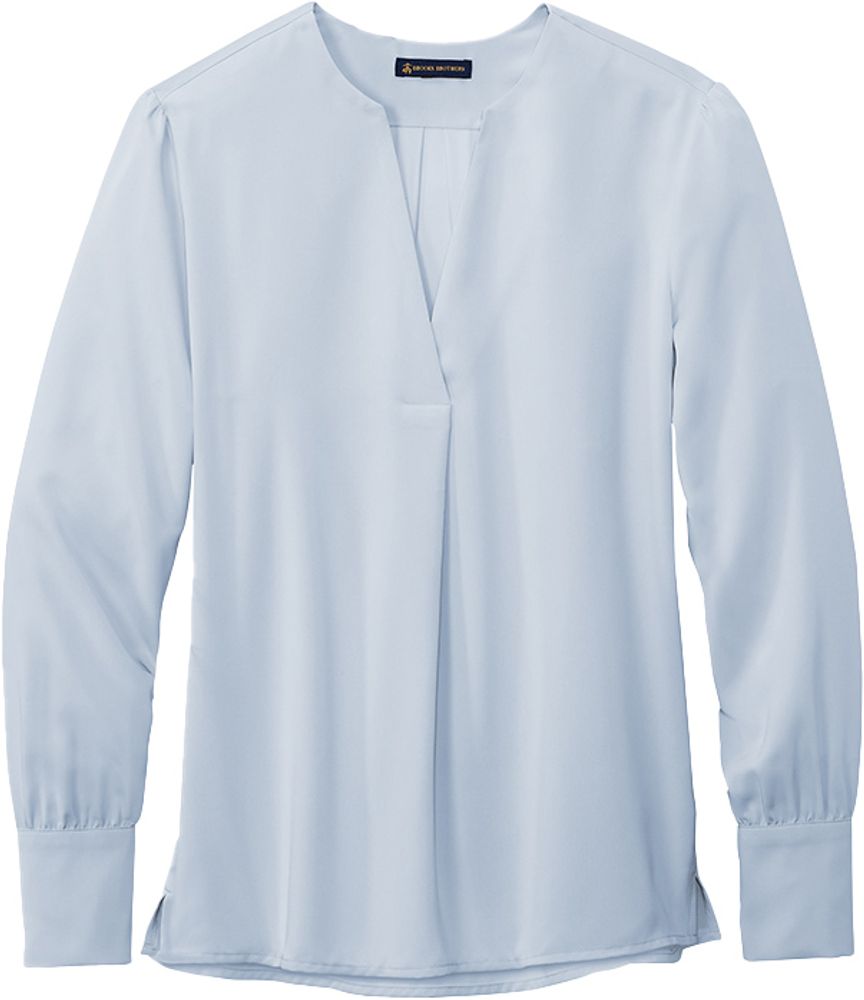 Brooks Brothers® Women’s Open-Neck Satin Blouse primary image
