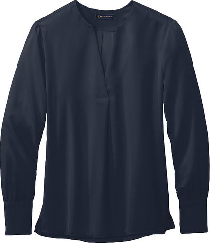 Brooks Brothers® Women’s Open-Neck Satin Blouse image thumbnail