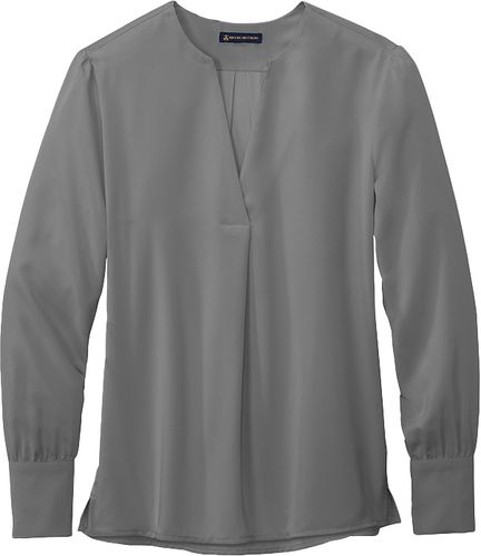 Brooks Brothers® Women’s Open-Neck Satin Blouse image thumbnail
