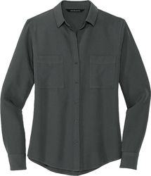 Image of Mercer+Mettle™ Women's Stretch Crepe Long Sleeve Camp Blouse