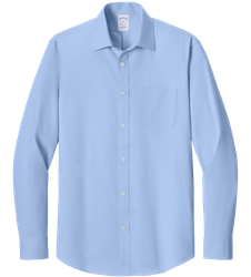 Image of Brooks Brothers Wrinkle-Free Stretch Pinpoint Spread Collar Shirt