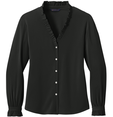 Brooks Brothers Women's Long Sleeve Ruffle Collar Blouse image thumbnail