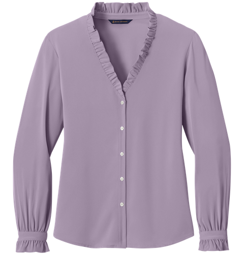 Brooks Brothers Women's Long Sleeve Ruffle Collar Blouse image thumbnail