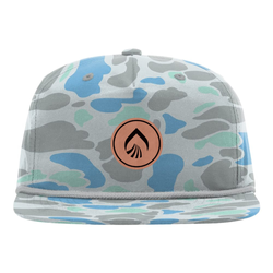 Image of 256P Richardson Duck Camo Umpqua Gramps Cap -  Cicrle Leather Patch CENTER (UGLP)