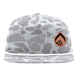 Image of 256P Richardson Duck Camo Umpqua Gramps Cap - Raindrop Leather Patch Left Panel (UGLP)