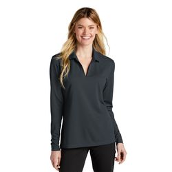 Image of Nike Ladies Dri-FIT Micro Pique 2.0 Long Sleeve Polo