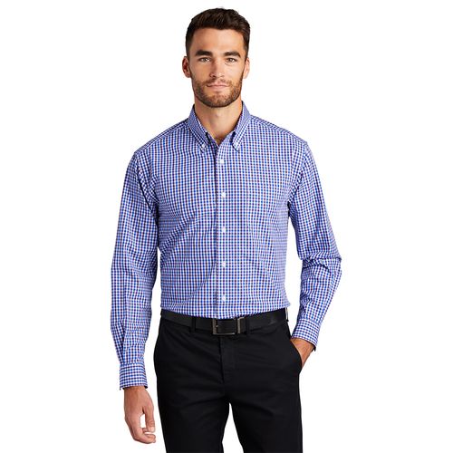 Long Sleeve Gingham Easy Care Shirt image thumbnail